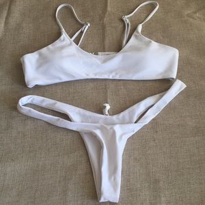 Never worn white bikini